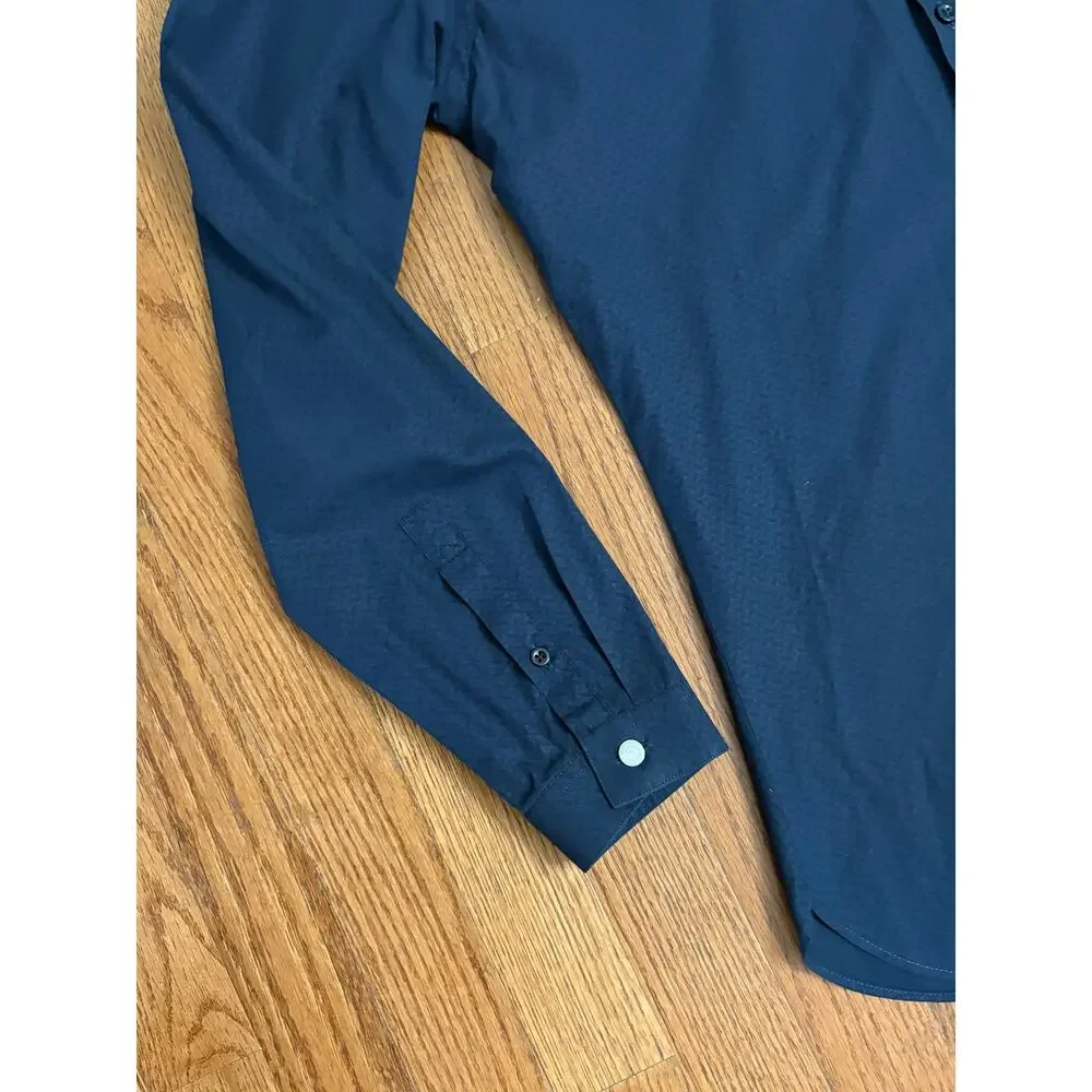 The Kooples Blue Long Sleeve Mens‎ Button Down Shirt- Fitted Medium- EUC - Picture 5 of 7